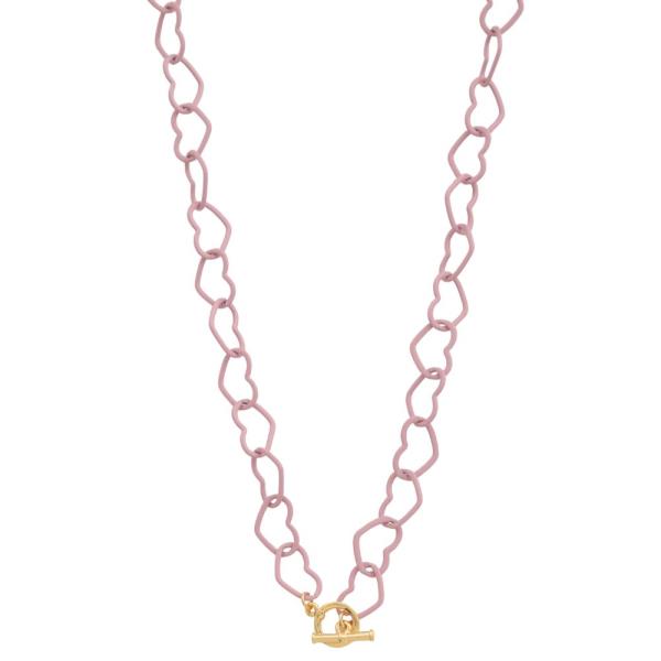 SODAJO HEART SHAPE LINK TOGGLE CLASP NECKLACE