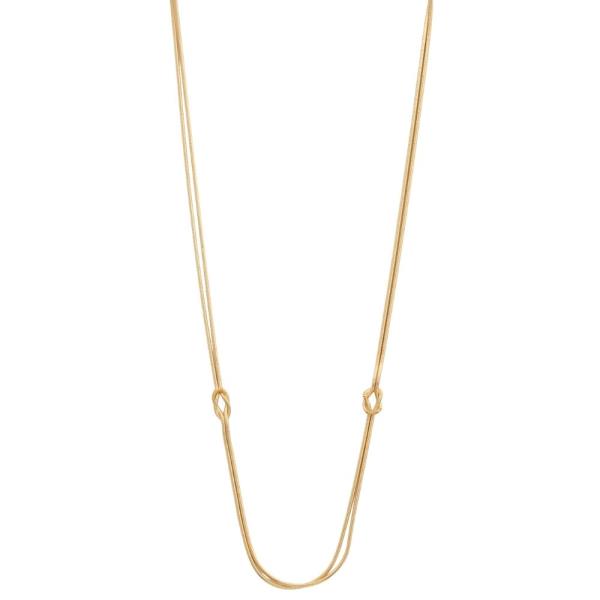 SODAJO DOUBLE KNOT METAL GOLD DIPPED NECKLACE