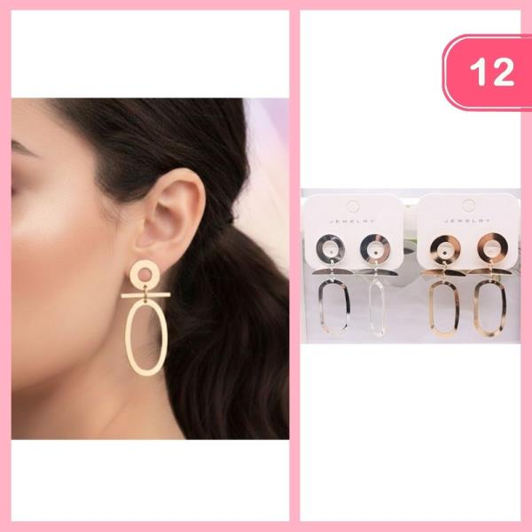 METAL DANGLE EARRING (12 UNITS)