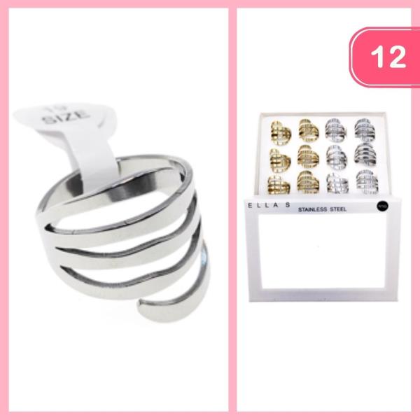 STAINLESS STEEL RING (12 UNITS)