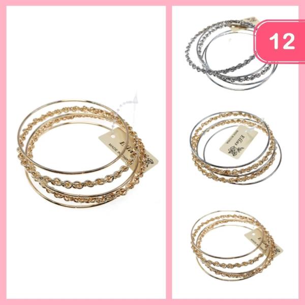 BANGLE BRACELETS (12 UNITS)