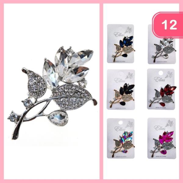 RHINESTONE BROOCH (12 UNITS)