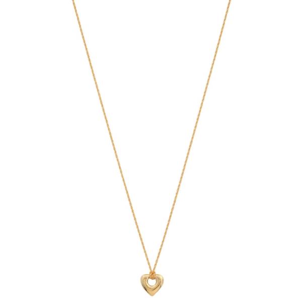 SODAJO DAINTY HEART CHARM GOLD DIPPED NECKLACE