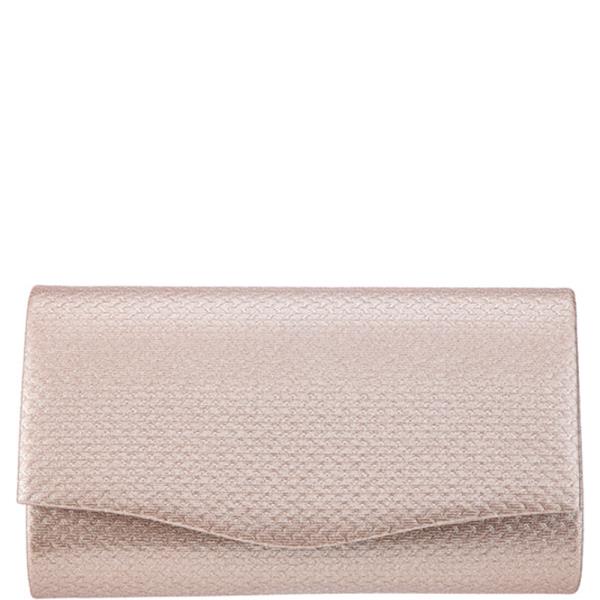 CLEAN FLAP TEXTURED ENVELOPE EVENING CLUTCH BAG