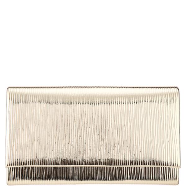 PLEATED TEXTURED FLAT ENVELOPE EVENING CLUTCH BAG
