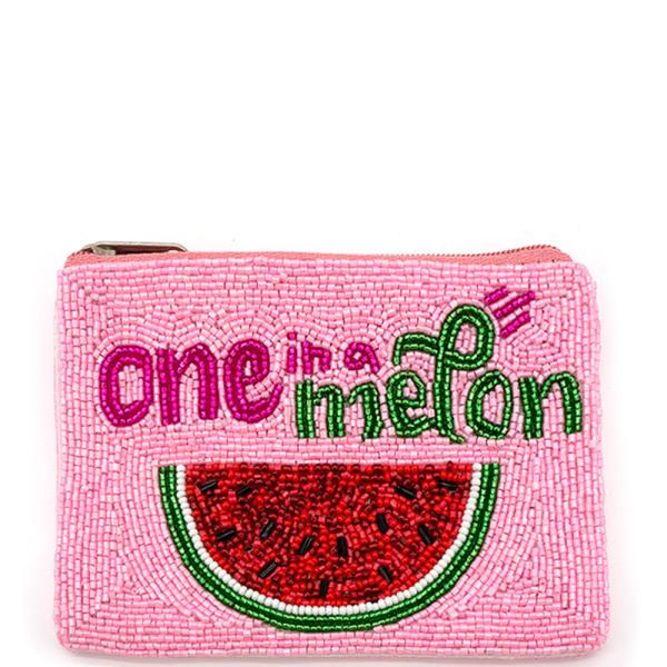 SEED BEAD ONE IN A MELON COIN PURSE BAG