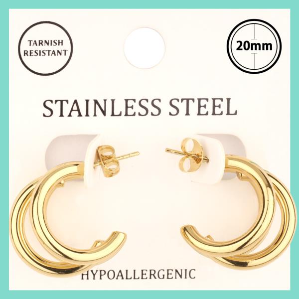 METAL STAINLESS STEEL HOOP EARRING