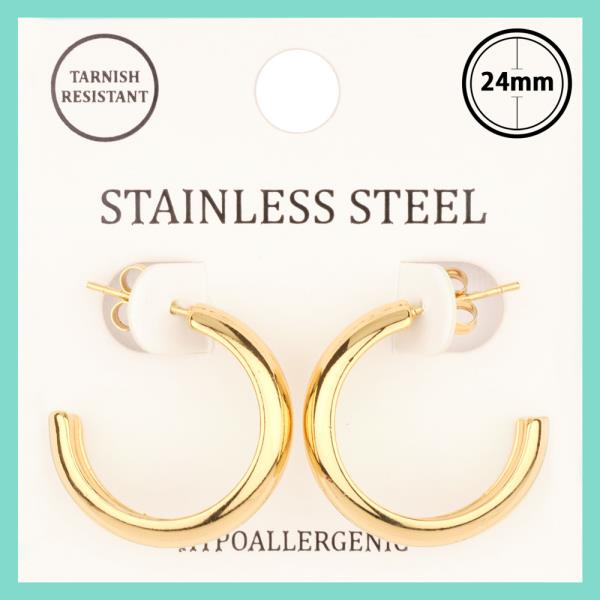 METAL STAINLESS STEEL HOOP EARRING
