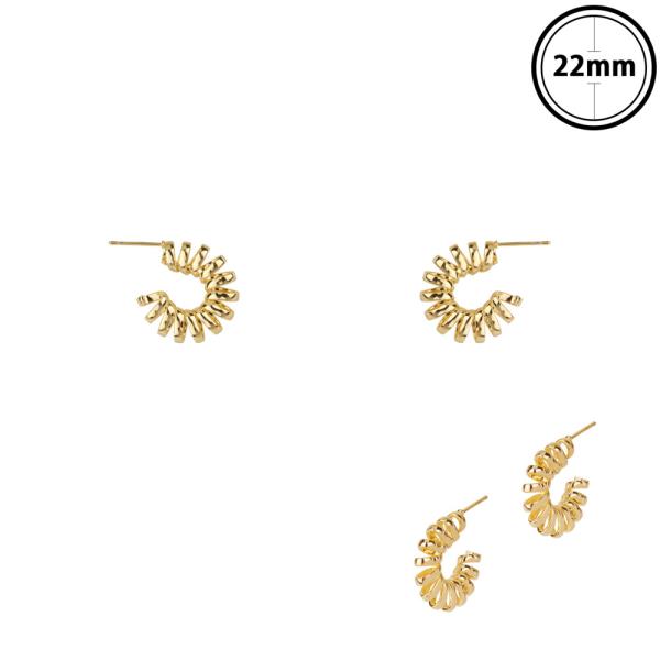 METAL TEXTURE HOOP EARRING