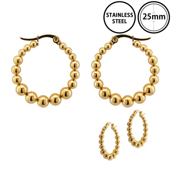 METAL STAINLESS STEEL HOOP EARRING