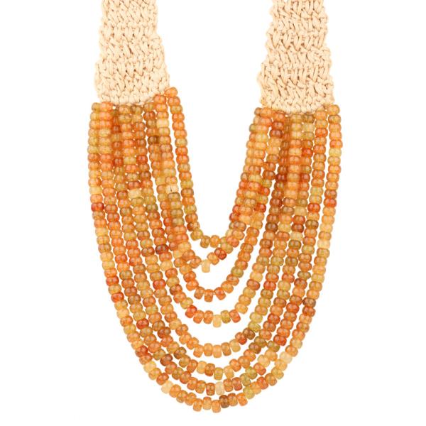 MARBLE BEAD LAYERED NECKLACE