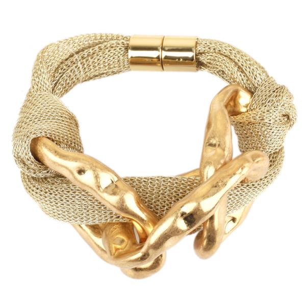 METAL FABRIC LINK MAGNETIC FINISH BRACELET