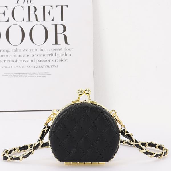 QUILTED FAUX LEATHER MINI CROSSBODY BAG