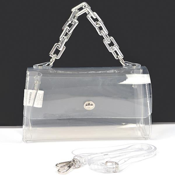 TRANSPARENT BIG CHAIN BAG