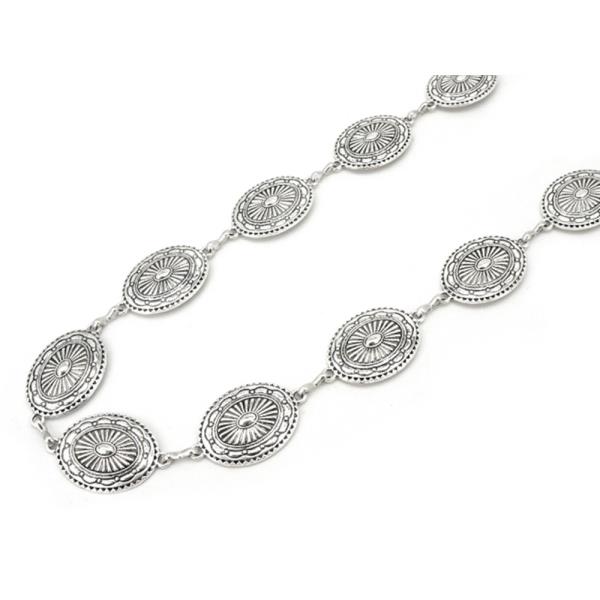 WESTERN METAL ROUND LINK NECKLACE