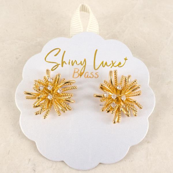 METAL STARBURST STUD EARRING