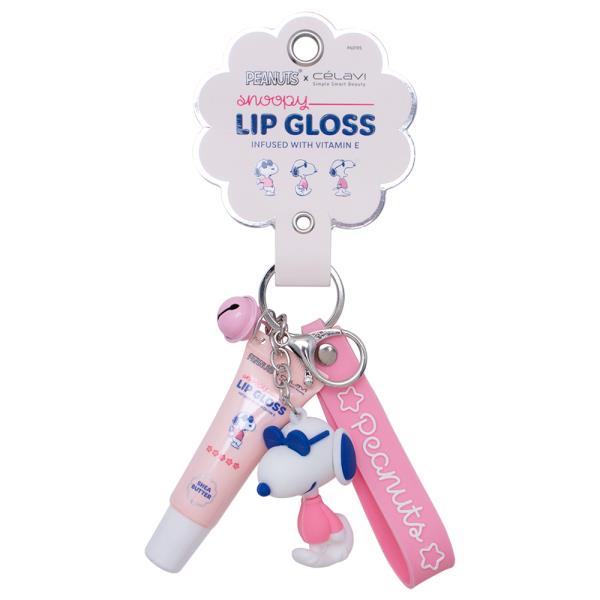 CELAVI X PEANUTS SNOOPY LIP GLOSS KEYCHAIN