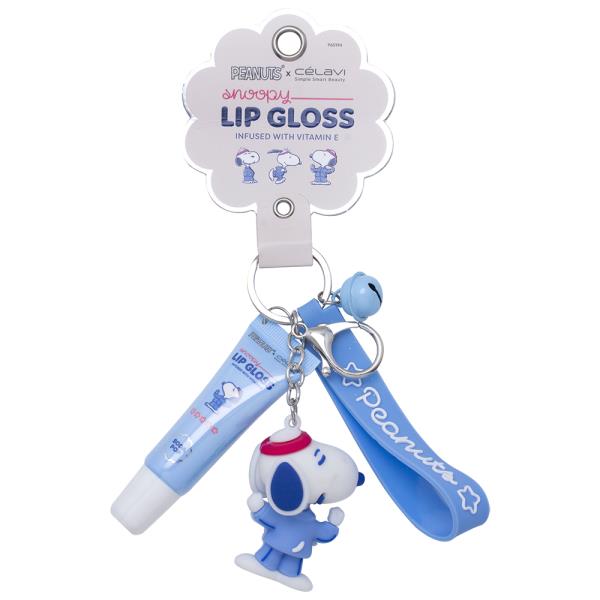 CELAVI X PEANUTS SNOOPY LIP GLOSS KEYCHAIN