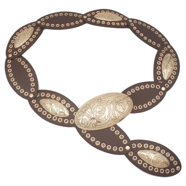 TEAR LEAF DISC CONCHO ACCENT DISC HIP BELT
