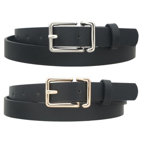 3D D LOOP RECTANGLE BUCKLE DUO BELT