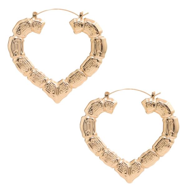 HEART SHAPE METAL HOOP EARRING