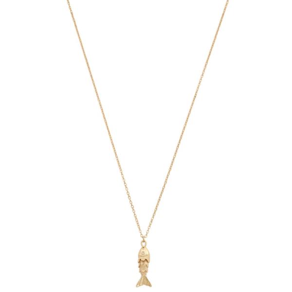 FISH CHARM METAL NECKLACE