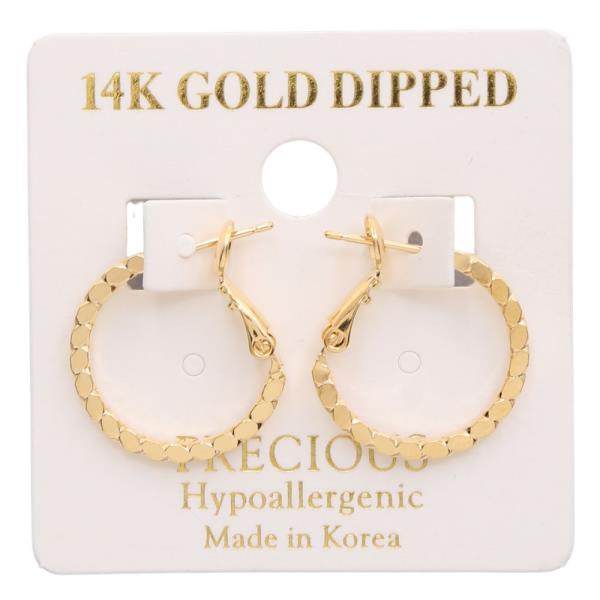 14K GOLD DIPPED HYPOALLERGENIC HOOP EARRING