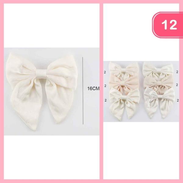 SILK LIKE HAIR BOW (12 UNITS)