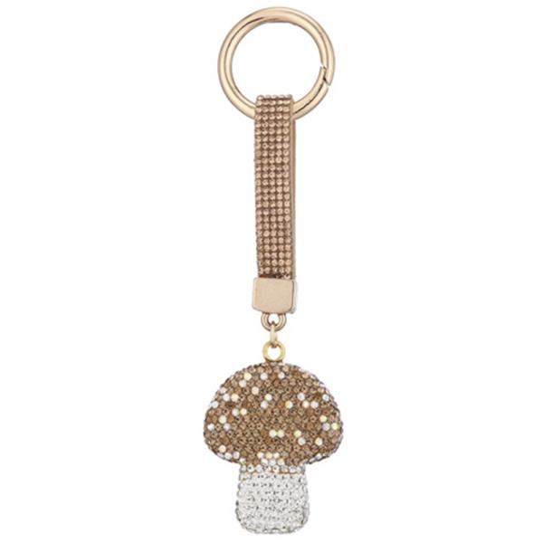MUSHROOM RHINESTONE KEYCHAIN