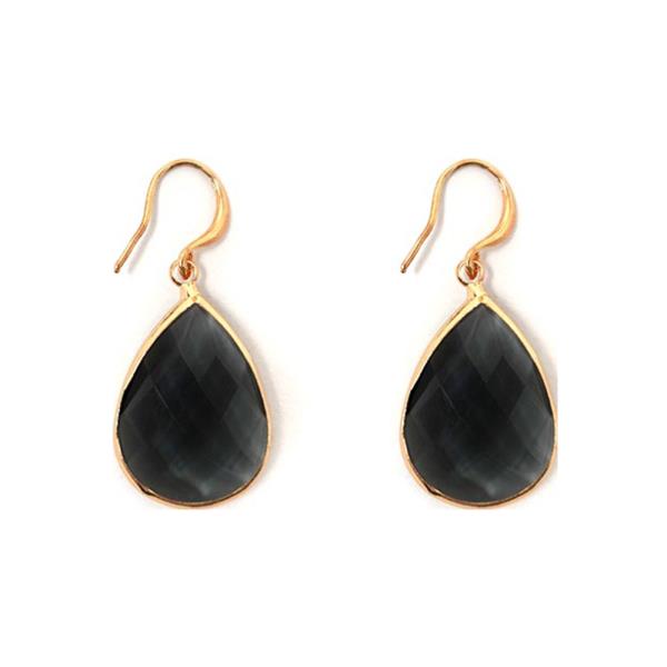 TEARDROP STONE DANGLE EARRING
