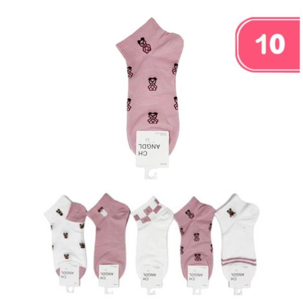 TEDDY BEAR ANKLE SOCKS (12 UNITS)