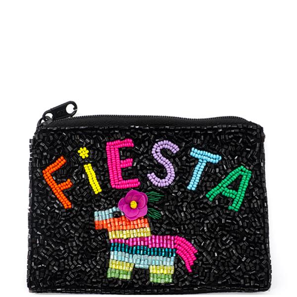 CINCO DE MAYO FIESTA PINATA CHARACTER GRAPHIC SEED BEAD COIN PURSE BAG