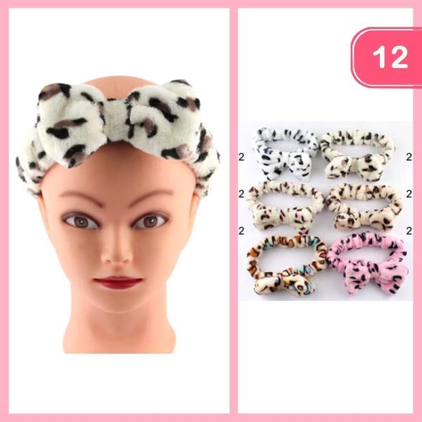 LEOPARD PRINT SPA HEADBAND (12 UNITS)