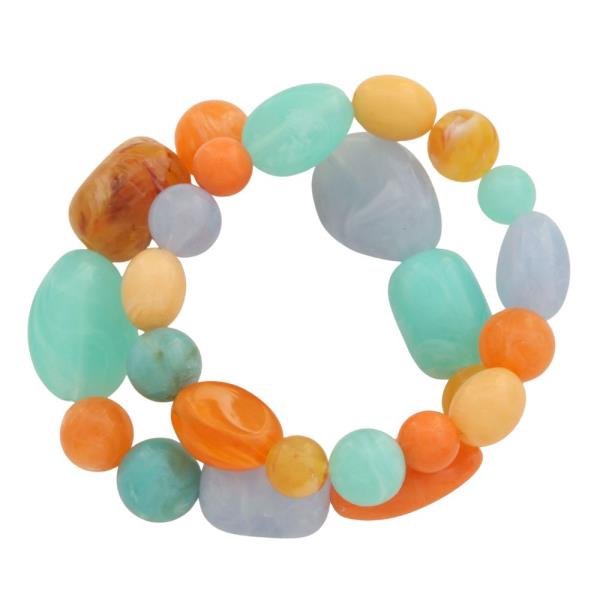 MULTI COLOR BEADED BRACELET SET