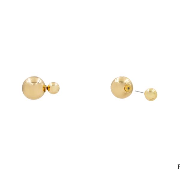 METAL PEARL STUD EARRING