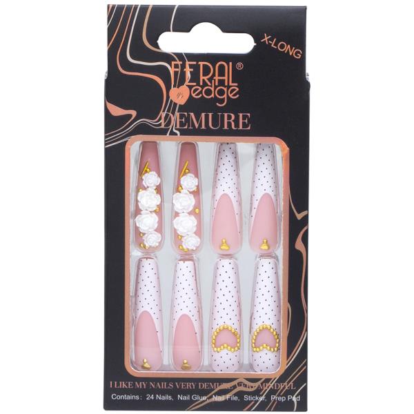 FERAL EDGE DEMURE DESIGN NAIL DECORATION SET
