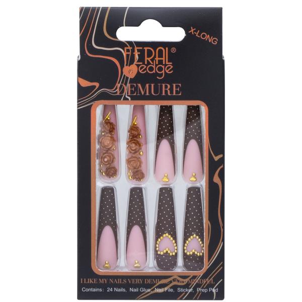 FERAL EDGE DEMURE DESIGN NAIL DECORATION SET