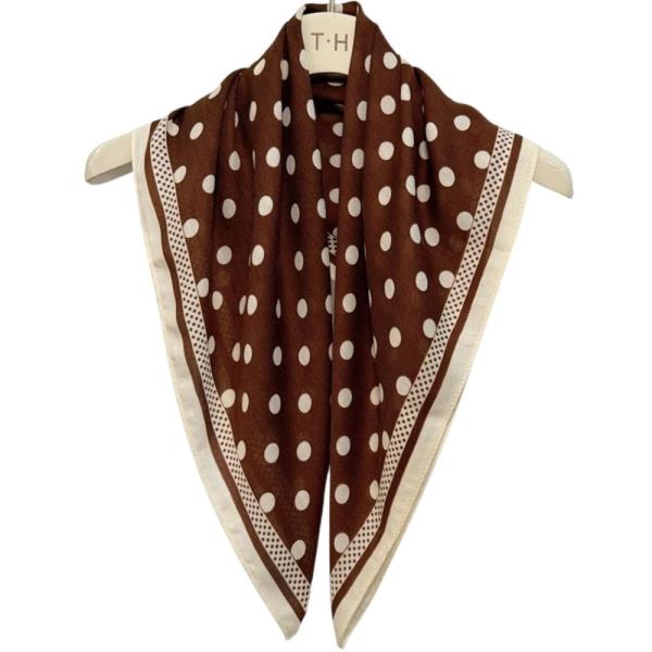 POLKA DOT MIX PATTERN SILKY BANDANA NECK SCARF