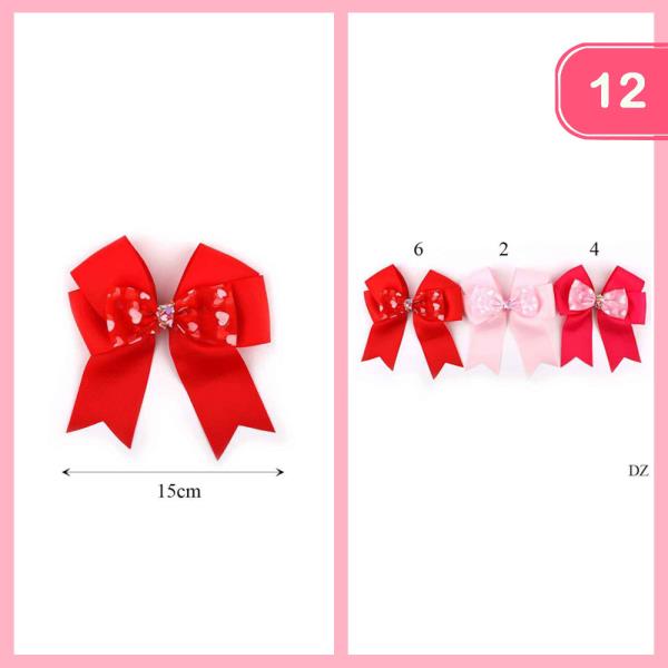 RIBBON HAIR BOW (12 UNITS)