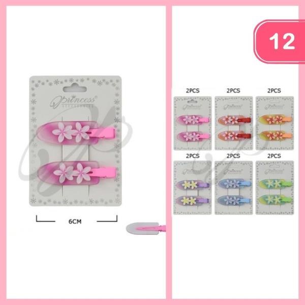 FLOWER HAIR PINS (12 UNITS)