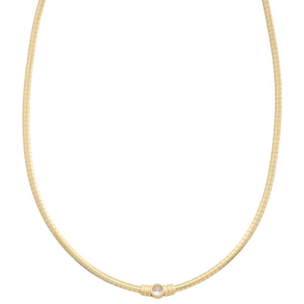 CZ METAL LINK NECKLACE