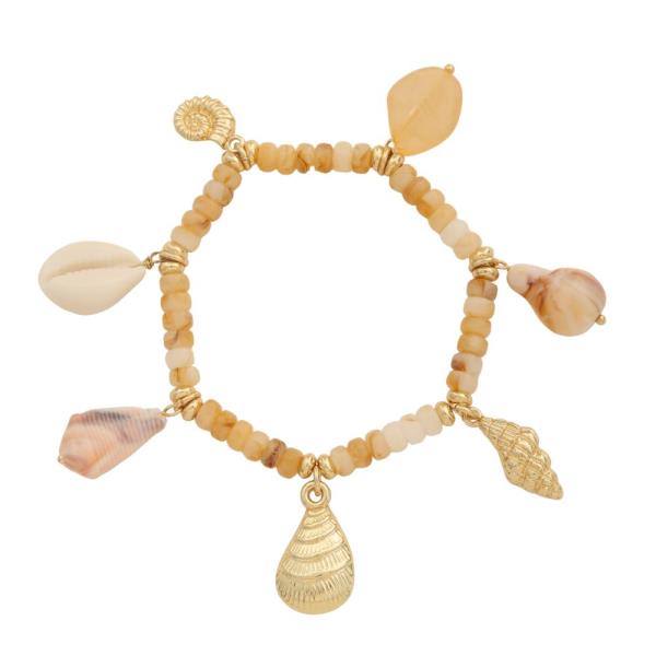 SEASHELL BEADED BRACELET