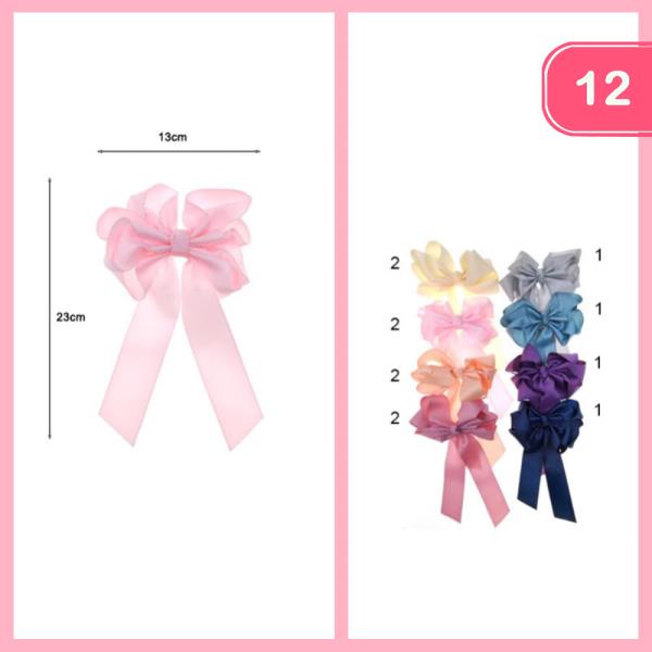 HAIR BOW PINS (12 UNITS)