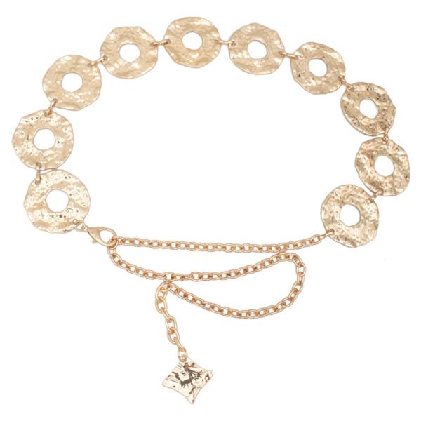 ORGANIC TEXTURED CIRCLE LINK CHAIN BELT