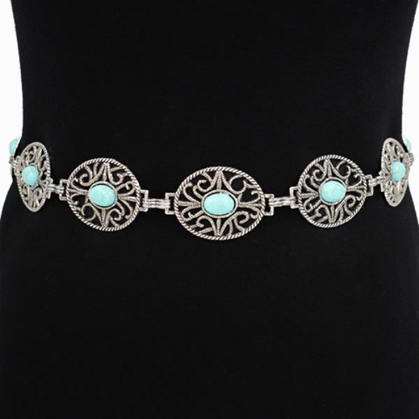 WESTERN TQ STONE CHAIN BELT