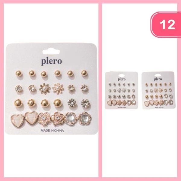 MIXED POST EARRINGS (12 UNITS)