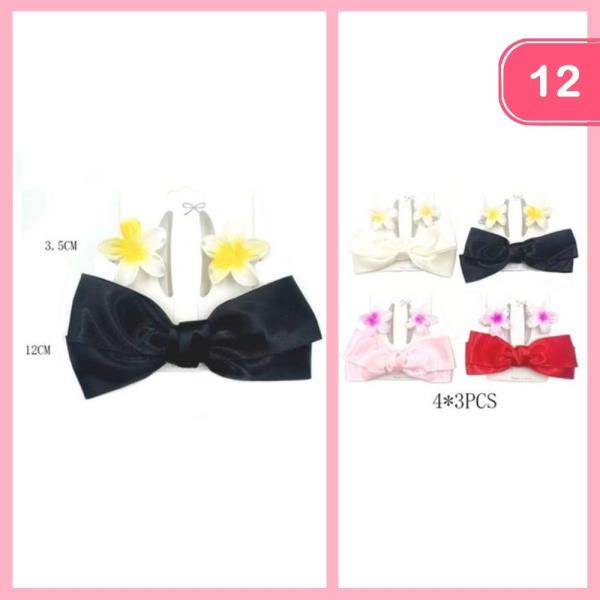 HAIR BOW CLAW CLIP SET (12 UNITS)