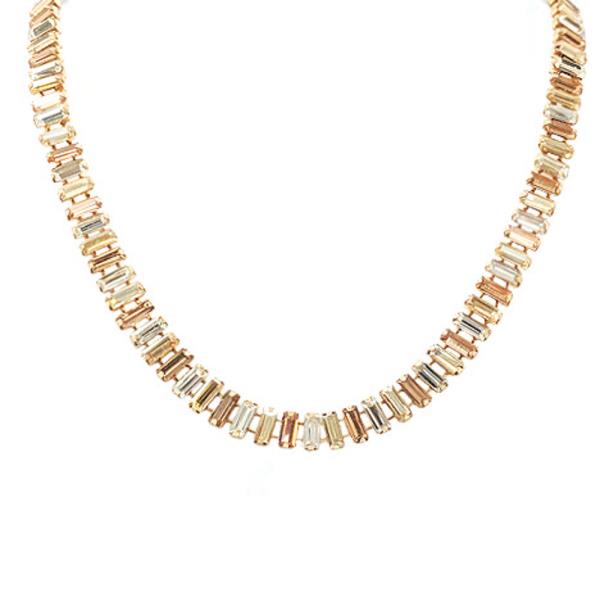 FASHION BAGUETTE RHINESTONE NECKLACE
