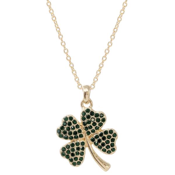ST PATRICK PAVE PENDANT NECKLACE