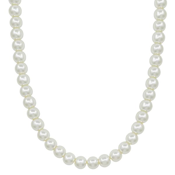 10MM GLASS PEARL  WITH MAGNETIC SHORT NECKLACE
